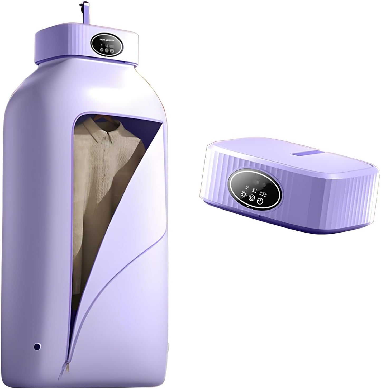 Electric Clothes Dryer, 600w Hanging Clothes Dryer, 360 Degree Circulation Heating, Portable Folding Design, Multi-mode Timed Drying (Purple)