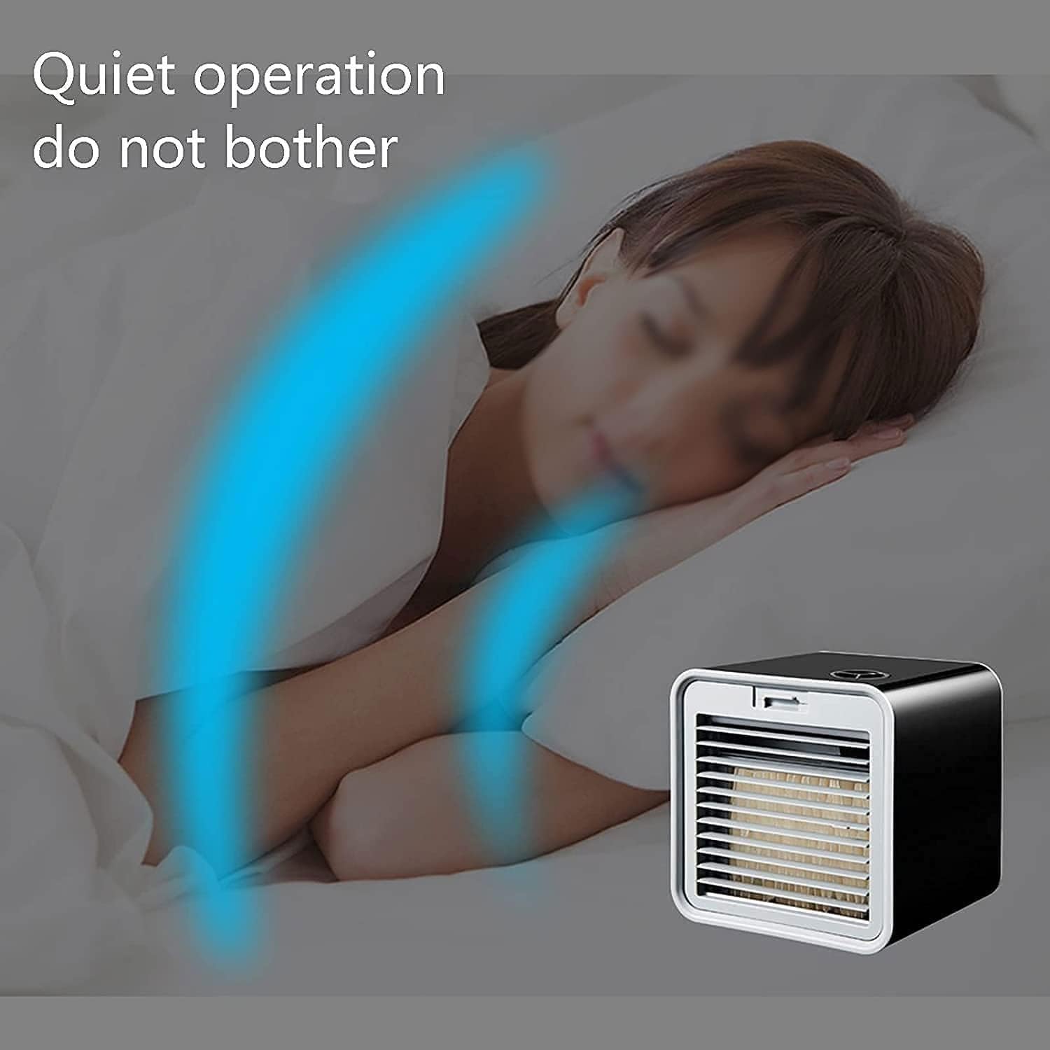 Mini Air Conditioner, Personal Air Cooler Fan, Portable Air Conditioner Fan, Table Air Conditioner Fan for Home, Bedroom Room, Office, Dorm, Car, Camping