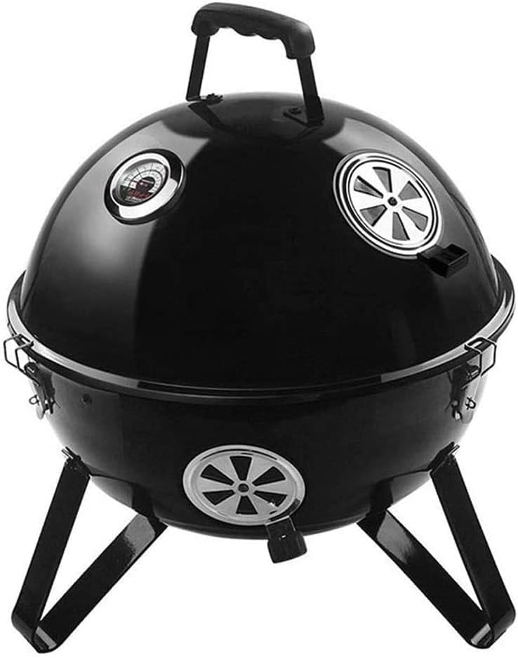 BBQ Grill Outdoor Household Thick Stainless Steel Charcoal Multi-Person Barbecue, Portable Picnic Round Barbecue is Stable and, 57 46.7cm