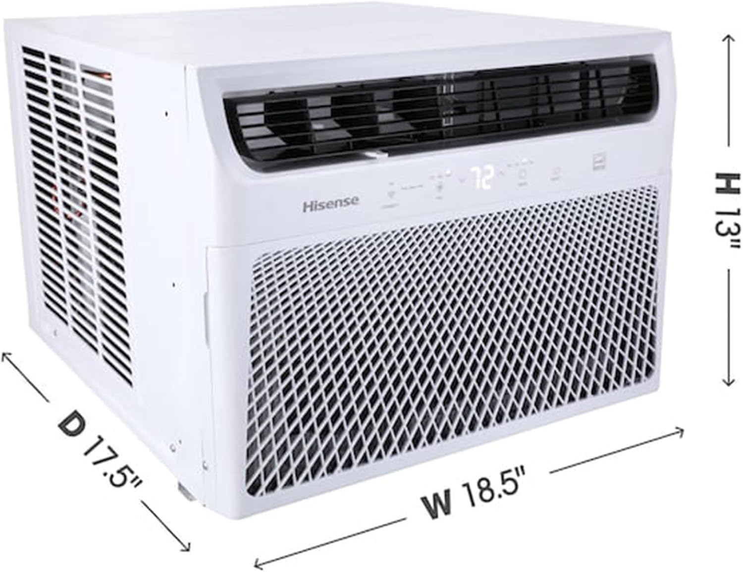 Hisense 350-sq ft Window Air Conditioner with Remote (115-Volt; 8000-BTU) 3 modes (Cooling, Fan, Dehumidifier), Wi-Fi enabled, Noise Level dB 53, ConnectLife App, AW0822CW1W (Renewed)