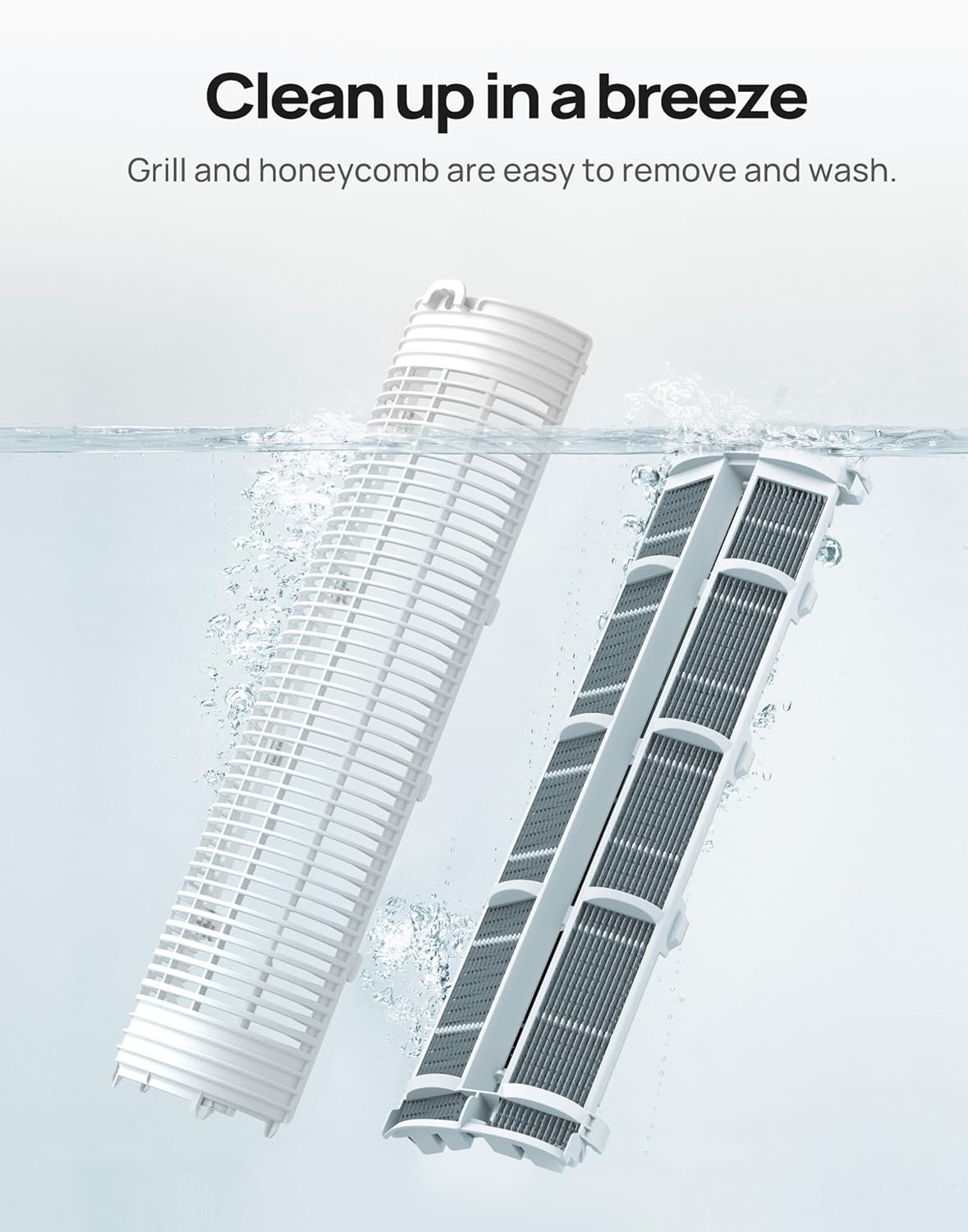 Dreo Evaporative Air Swamp Cooler, 40” Standing Fans that Blow Cold Air, 80° Oscillating Bladeless Cooling Fan for Bedroom, Removable Water Tank, Ice Packs, Remote Control, 4 Speeds, 7H Timer, White