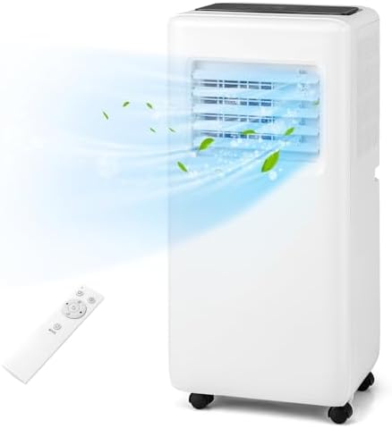 KOTEK Portable Air Conditioners, 8000 BTU Cools up to 250 Sq.Ft, 4-in-1 AC Unit for Bedroom w/Auto Mode, Dehumidifier, Child Lock & Window Kit, Room Air Conditioner Portable for Home Office (8000BTU)
