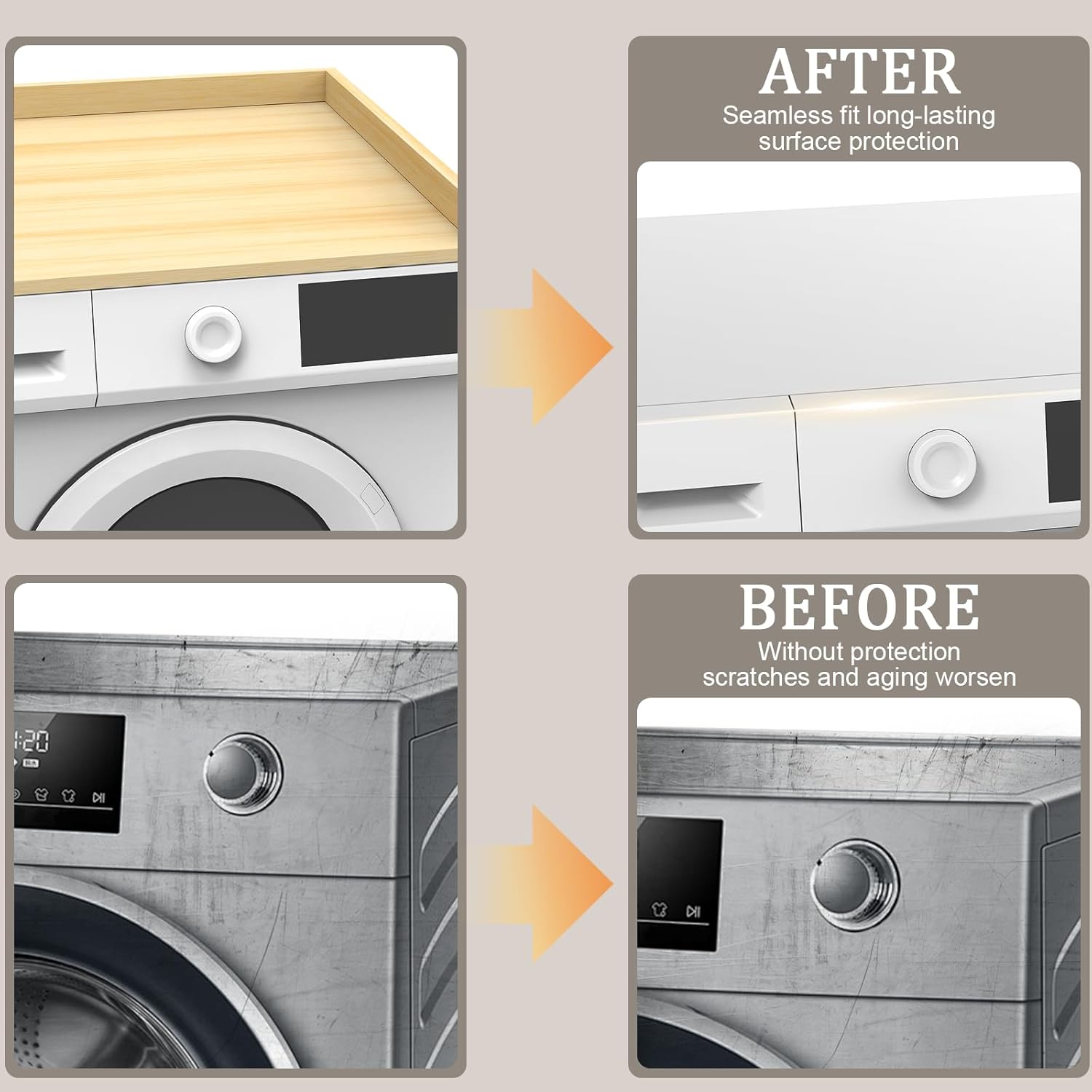 Uniflasy Washer Dryer Countertop for GE, LG, Samsung – 54