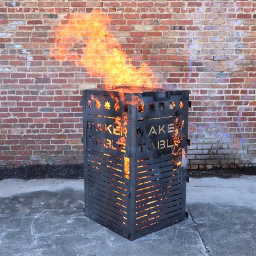 Incinerator Extra Large - Portable Burn Box - Burn Barrel - Burn Cage - Metal Backyard Burn Bin - Contained Fire Pit for Controlled Burns