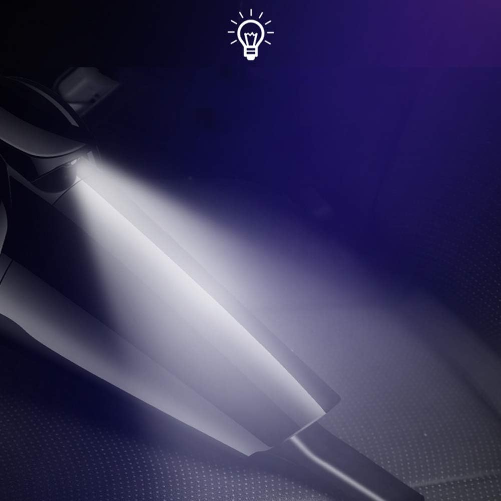 Cordless Handheld Vacuum Cleaner with Light and HEPA Filter, Car Vacuum, High Power 120W 4500PA Stronger Suction for Car Home Pet Kitchen Office,Black (Red)