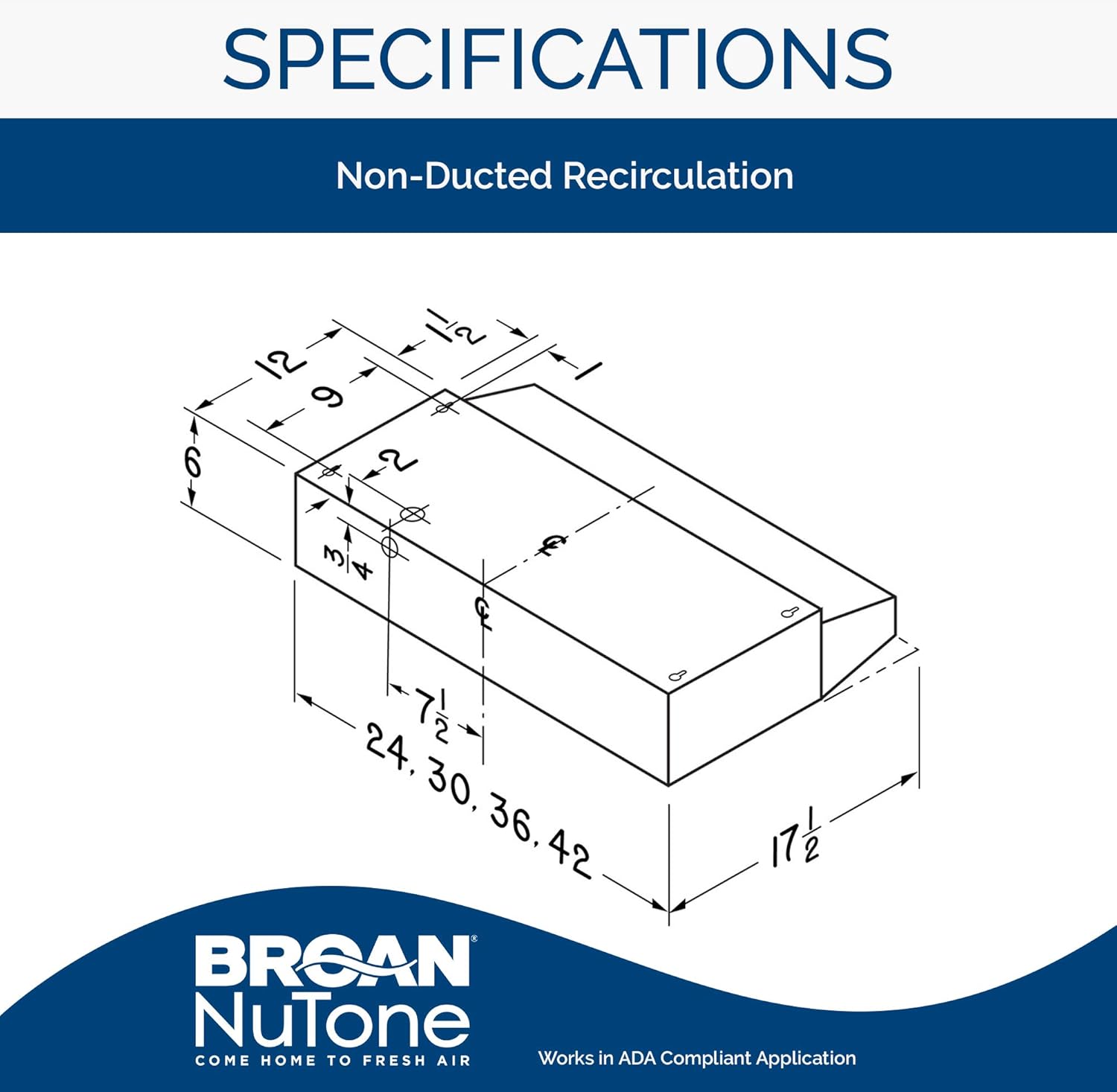 Broan-NuTone 413004 Non-Ducted Ductless Range Hood with Lights Exhaust Fan for Under Cabinet & BLACK+DECKER Digital Microwave Oven with Turntable Push-Button Door, Child Safety Lock