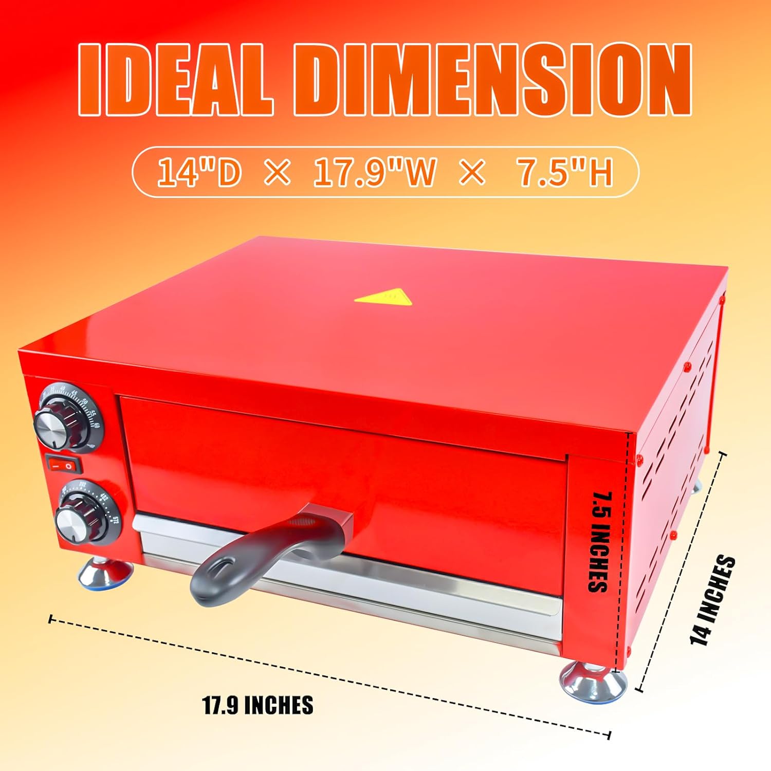 KOOTEN Indoor Electric Pizza Oven, 12