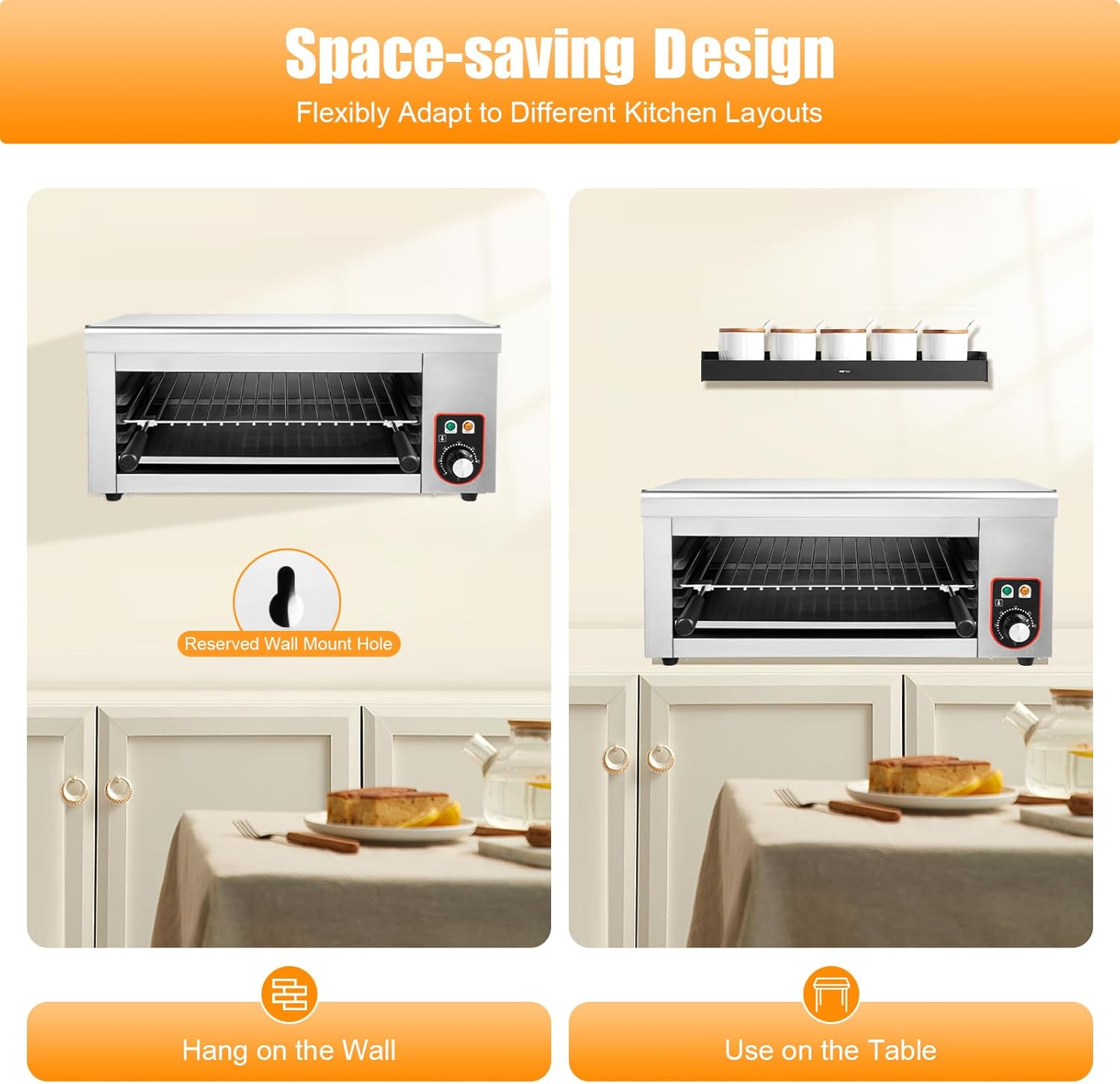 Electric Cheese Melter Cheesemelter Grill Air Fryer Toaster Oven Countertop Convection Oven Electric Indoor Grill 120-570°F Commercial Cheese Melter Raclette Grill Cheesemelter Broiler