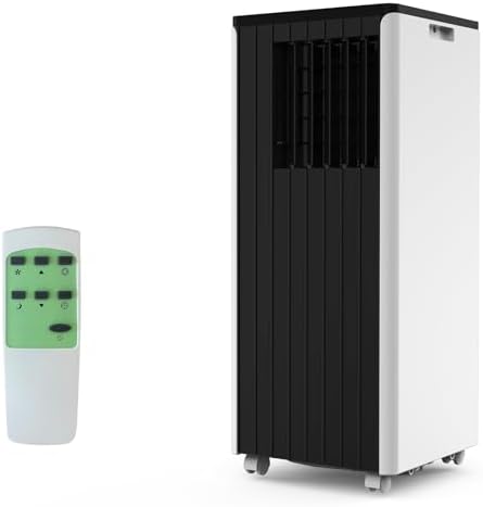 8000 BTUs Portable Air Conditioners, Air Conditioning Unit 3-in-1 Cooling, Dehumidifying & Fan Modes for 350 Sq.Ft, Remote Control, 24-Hour Timer, Easy Install Kit, Perfect for Home & Office, White