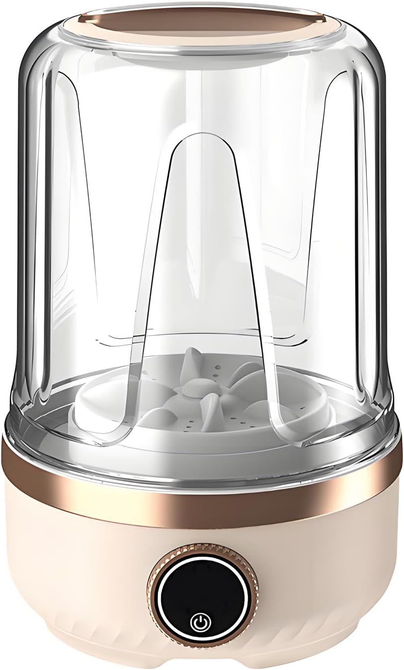 Portable Underwear Washing Machine, With Three Cleaning Modes&LED Smart Display, 2L Capacity Mini Laundry Machine, For Apartments Dorm RV Travel(Size:6.02 * 6.02 * 9.05in,Color:Khaki)