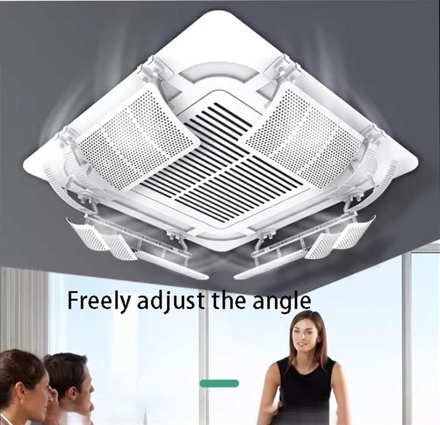 Air conditioning deflector 1PCS Ceiling Air Conditioner Deflector Vent Deflector for Home Office, Air Conditioning Baffle Central Air Conditioner'S Register Grille