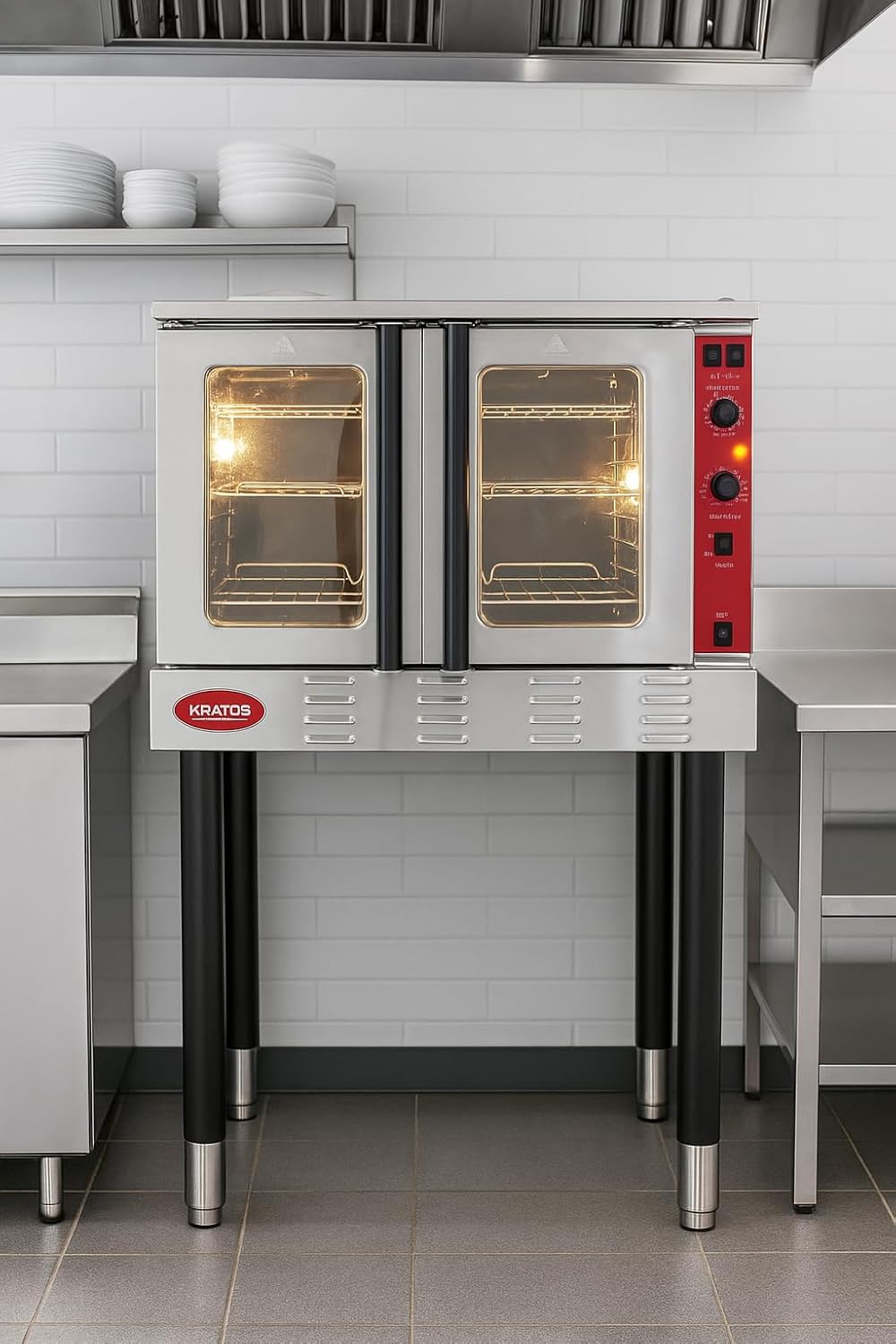 Kratos Commercial Electric Convection Oven, Full Size Free Standing Convection Oven for Restaurants, 3 Phase, 208V (29Y-060)