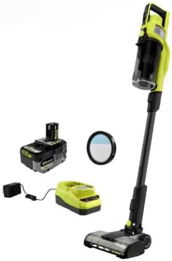 PBLSV716K-A32SV720 Fits for Ryobi 18V Cordless Pet Stick Vacuum Cleaner Kit with 4.0 Ah HIGH PERFORMANCE Battery, Charger, and Replacement Filter