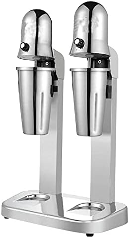 Double Head Milkshake Mixer, Stainless Steel 2 Gears Speeds Smoothie Blender for Milk Tea, Coffee Shops