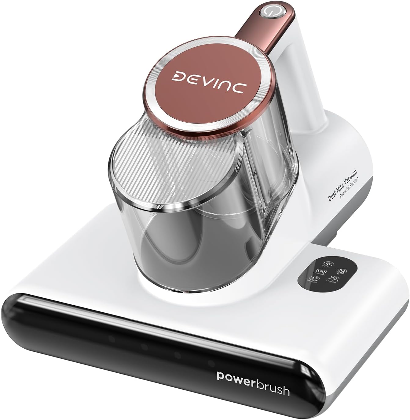 DEVINC Mattress Vacuum Cleaner, 16 KPa Bed Vacuum Cleaner with 253.7nm UV-C Light, HEPA Filter & Heating Tech, Handheld Vacuums for Bed, Sofa, Couch, Crib, Fabric Surfaces(Corded)