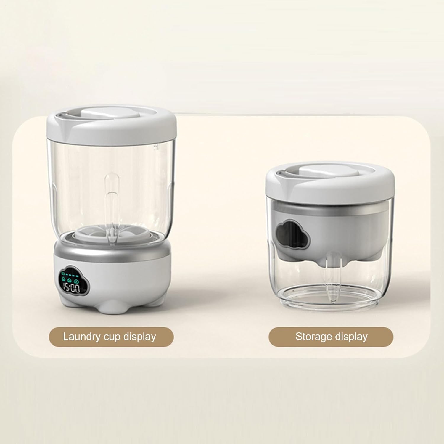 Mini Washing Machine - 1.6l Rechargeable Underwear Washer | Panty Washing Machine for Apartment Home Dormitory Camping Travel Socks Delicate Fabrics Towels Laundry