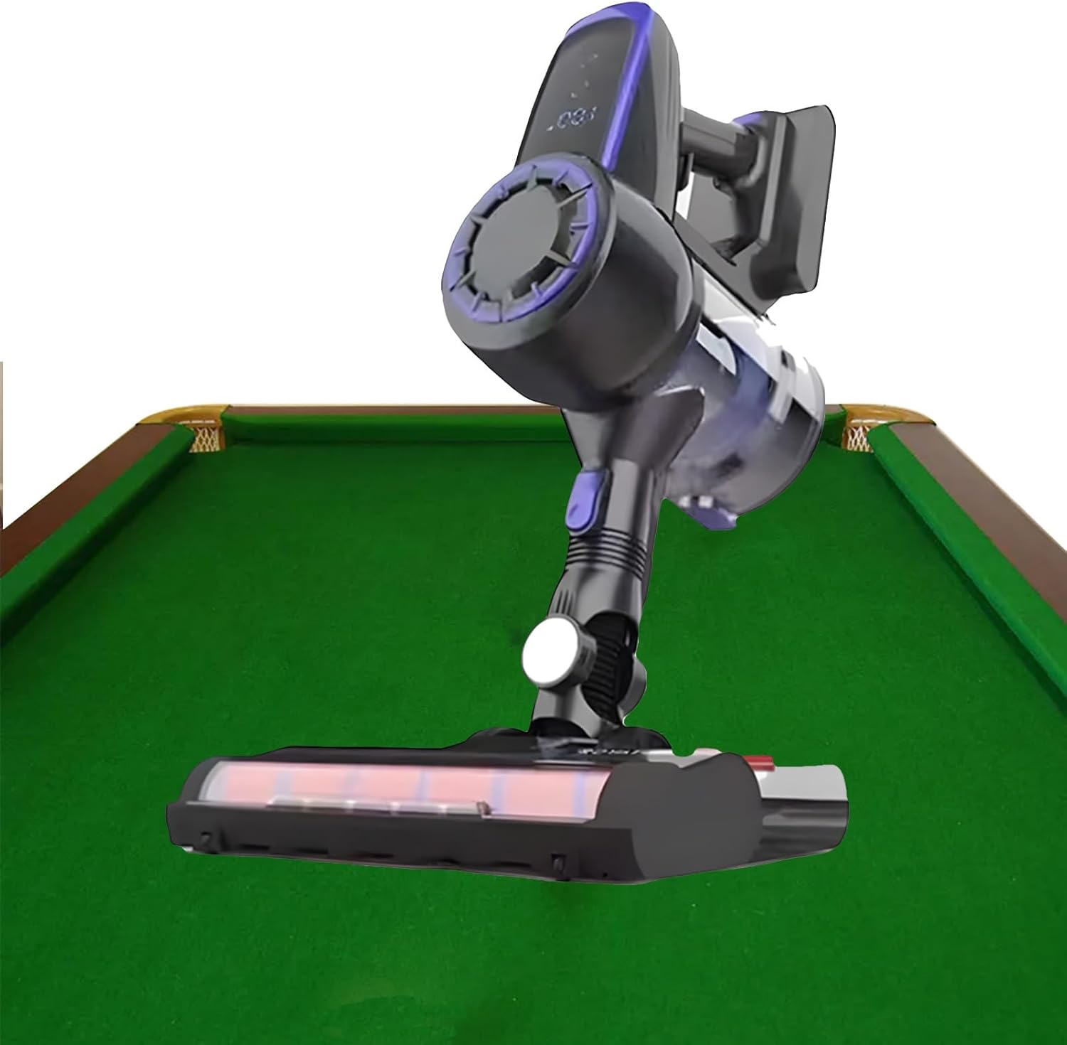 Billiard Table Cloth Cleaner, 22kpa Cordless Billiard Cloth Vacuum Cleaner with 2 Nozzles, 2 Speeds Adjustable, Detachable Battery, Electric Pool Table Cleaner Kit for Snooker Table(Purple)