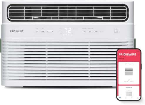 Frigidaire 8,000 BTU Smart Inverter Window Air Conditioner with Wi-Fi and Energy Star Certification, Cools Up to 350 Sq. Ft., Ultra Quiet Operation, White