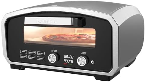Kenmore indoor/outdoor pizza oven - countertop pellet electric portable ovens, horno para outside restaurant camping to grill solo 13 inch pizzazz