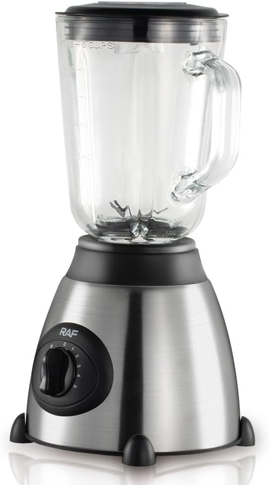 Professional Electric Blender, 1000W Motor, 1.5L Glass Jar, Stainless Steel 6-Blade System, 12000RPM Power, BPA Free