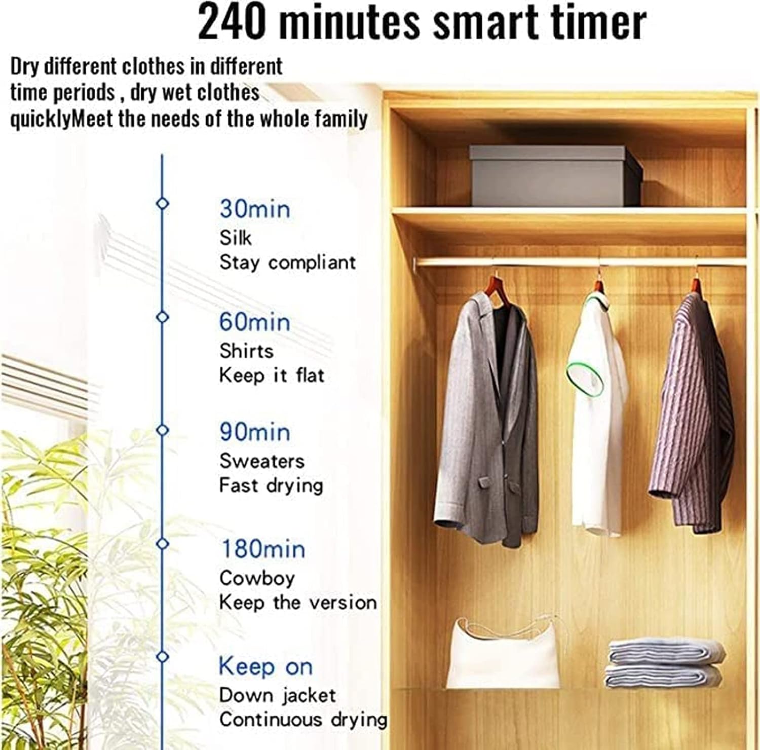 1500W Electric Clothes Drying Rack,Energy-Efficient Electric Clothes Dryer Machine,2 Layers of Space Heated Clothes Drying Pod Cabinet with Adjustable Timer,Low Noise and Negative Ion Purification