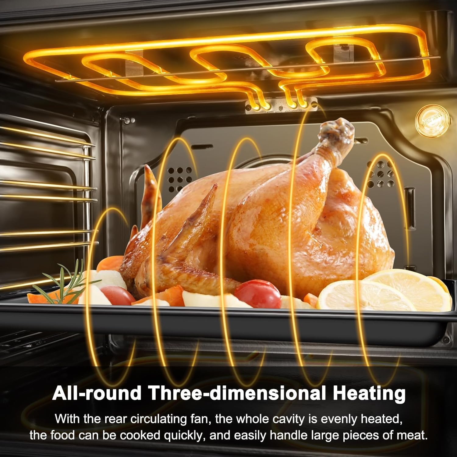 AMZCHEF Single Wall Oven 24