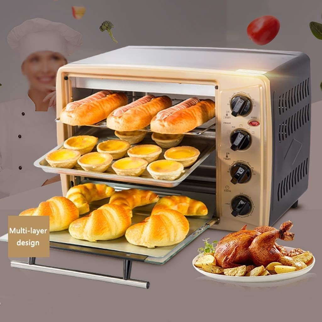 oven mini oven air fryer oven Mini Ovens 30L Large Capacity Multi-Function Electric Oven, Home Automatic 1500W Electric Oven, Upper and Lower Tube Independent Temperature Control Multi-Layer Electri