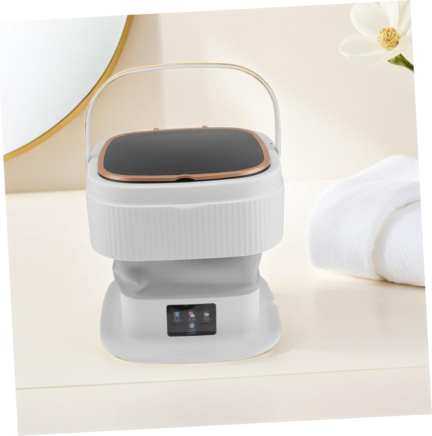 jojofuny Mini Portable Washing Machine Compact Lingerie Washer Dryer for Clothes Socks and Underclothes Travel Laundry for Camping and Apartment Use