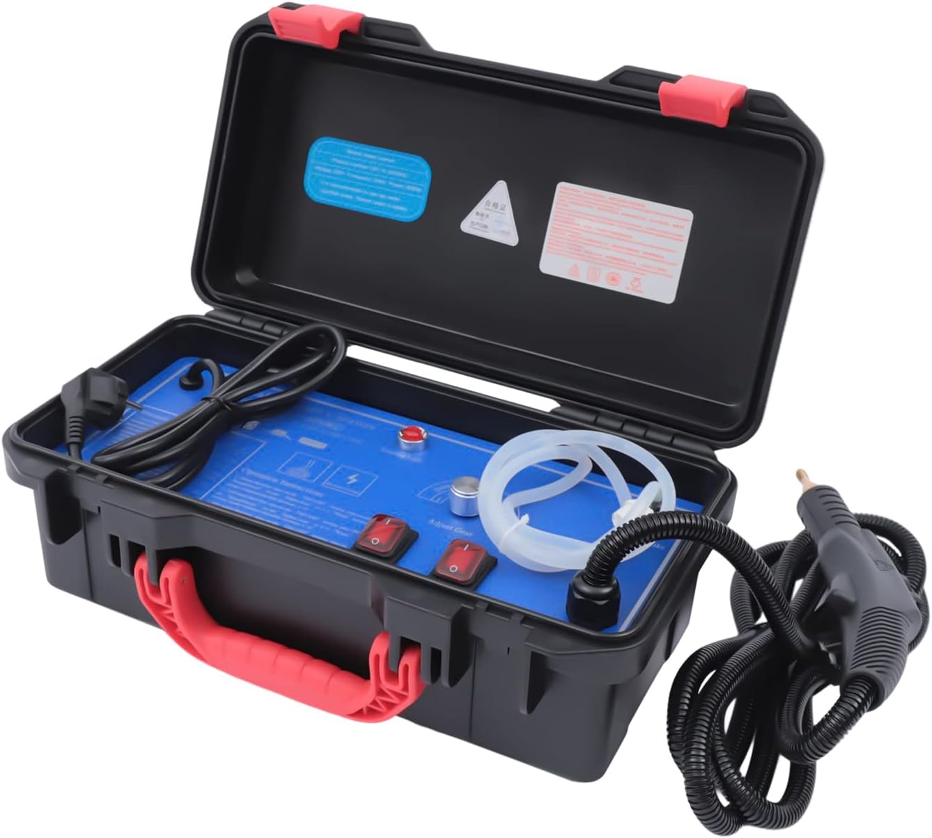 High Pressure Steam Cleaner, 3-in-1 High Heat Steam Cleaner, 1700W Power High Temp Portable Handheld Cleaning Machine for Car Detailing, Tankless Heavy Duty for Home Use Kitchen Bathroom Grout Tile