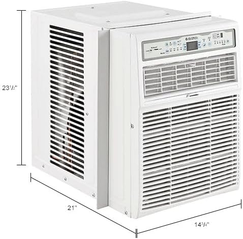 Global Industrial Slider/Casement Window Air Conditioner, 10000 BTU, 115V, R32 Refrigerant, Up to 450 Sq. Ft. Coverage, Digital LED Display, Includes Remote Control