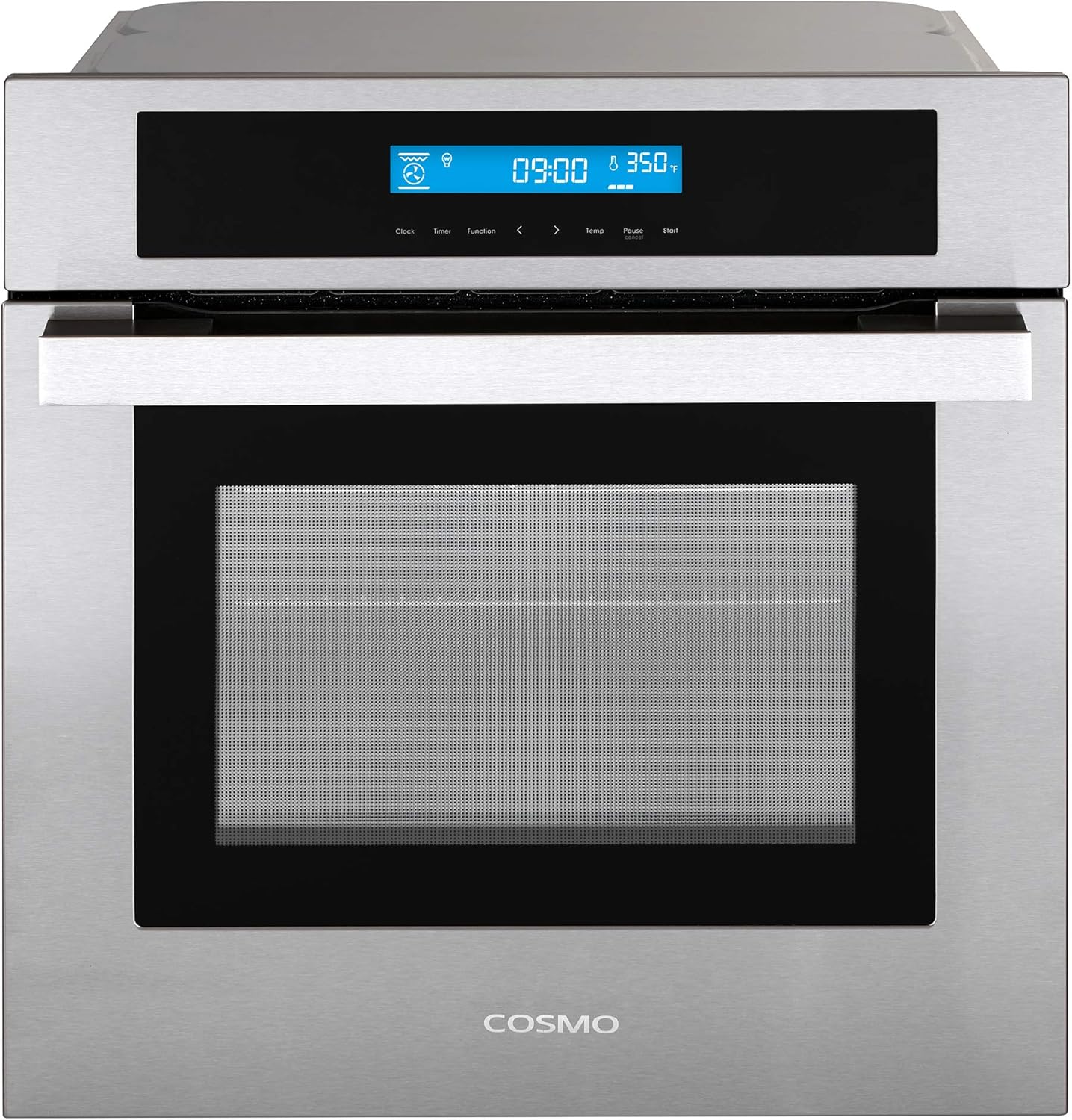 COSMO COS-C106SIX-PT 24 in. Lumin Collection 2.5 cu. ft. Electric Wall Oven, 8 Functions and True European Convection in Stainless Steel