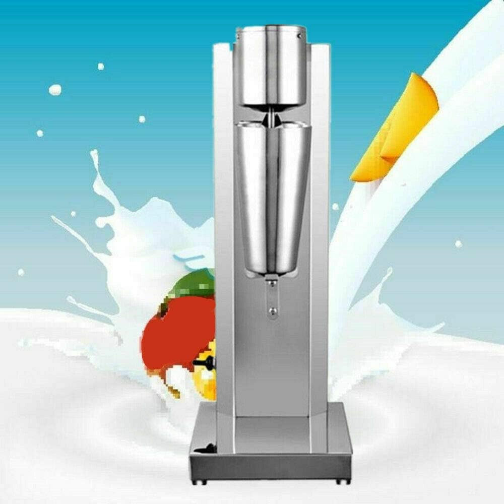 Milkshake Blender Electric Ice Cream Drink Smoothie Commercial/Domestic Stainless Steel Blender 650ML, 110V (Silver)