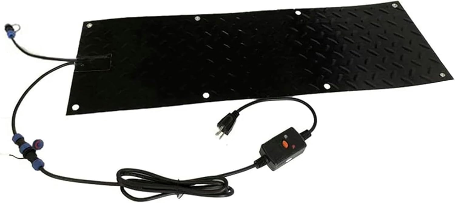 AMNOOL Snow Melting Walkway Mat Roof Heat Panel for Ice Dams Non Slip Rubber Heated Mat Black Roof Heated Outdoor Mats for Winter