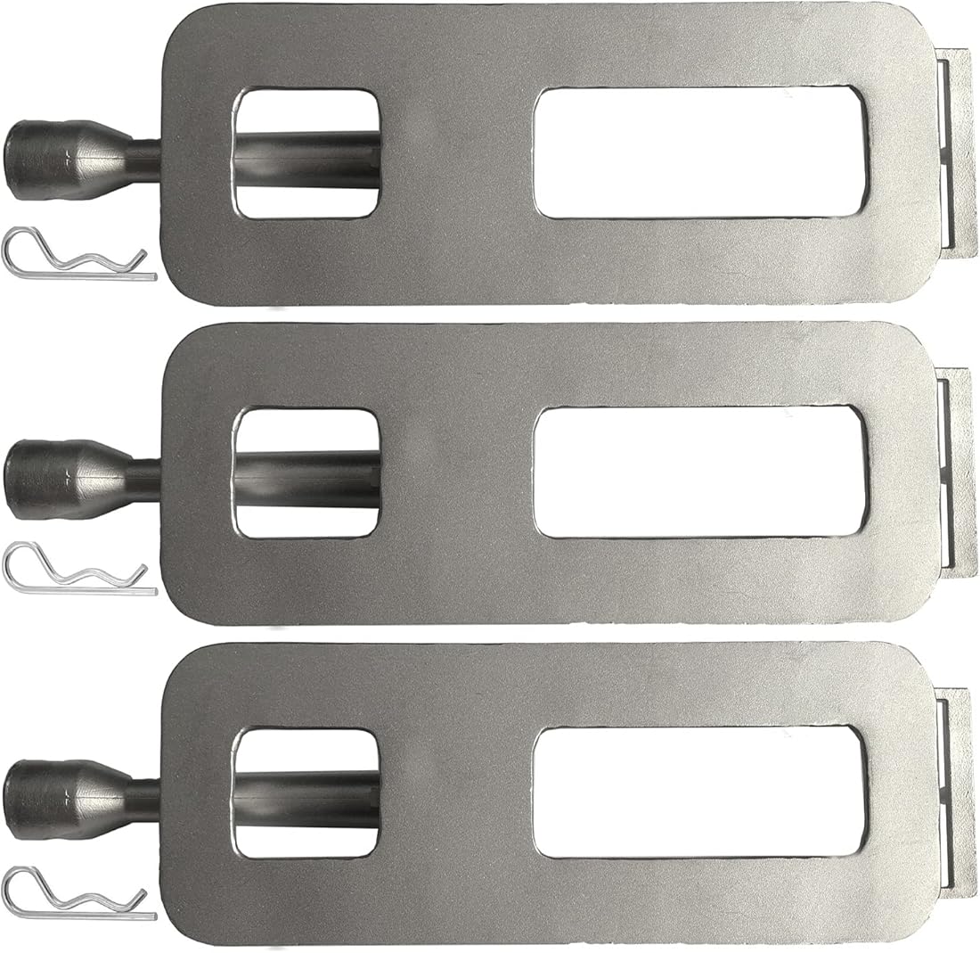 3 Pack Cast Stainless Steel 304 Grill Burner & 3 Lock Pins, 15 3/4 x 4 3/4 in, Upgraded Replacement for CISC, Fits for Coyote Members Mark Bakers Chef Grand Hall BBQ Grills 608SB, Monarch-04A 04B