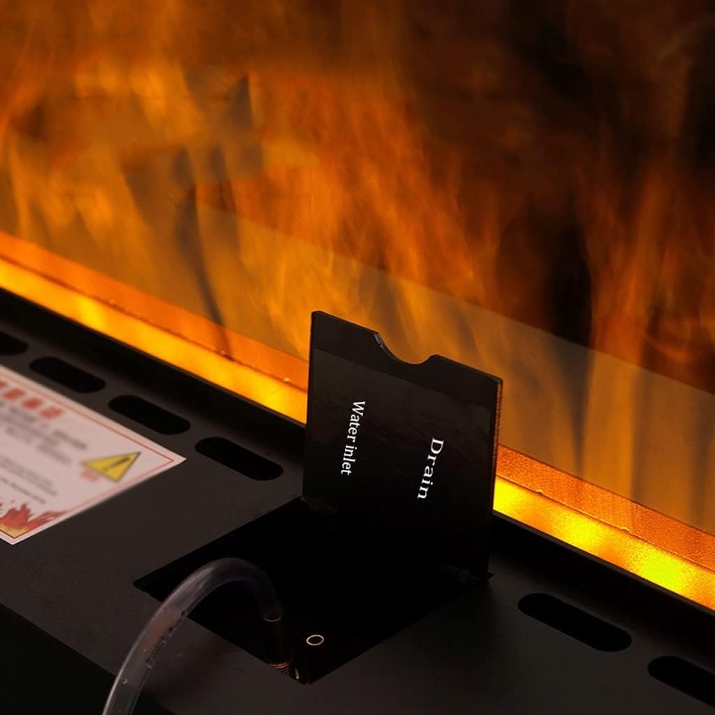 3D Water Vapor Fireplace with Humidifier Flame Embedded Electric Fireplace Household 3D Atomization Electric Fireplace Living Room Decoration Heater Super Long Simulation Flame(F)