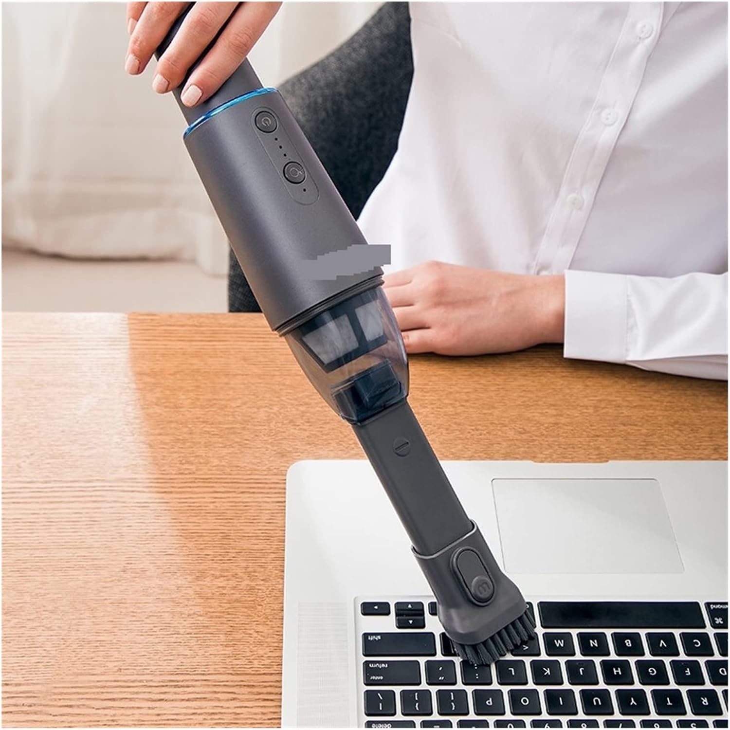 Cordless Car Vacuum Cleaner 2000mAh*2 Battery Handheld Cleaning Wireless Vacuum Cleaner with Filter Element (Color : A)