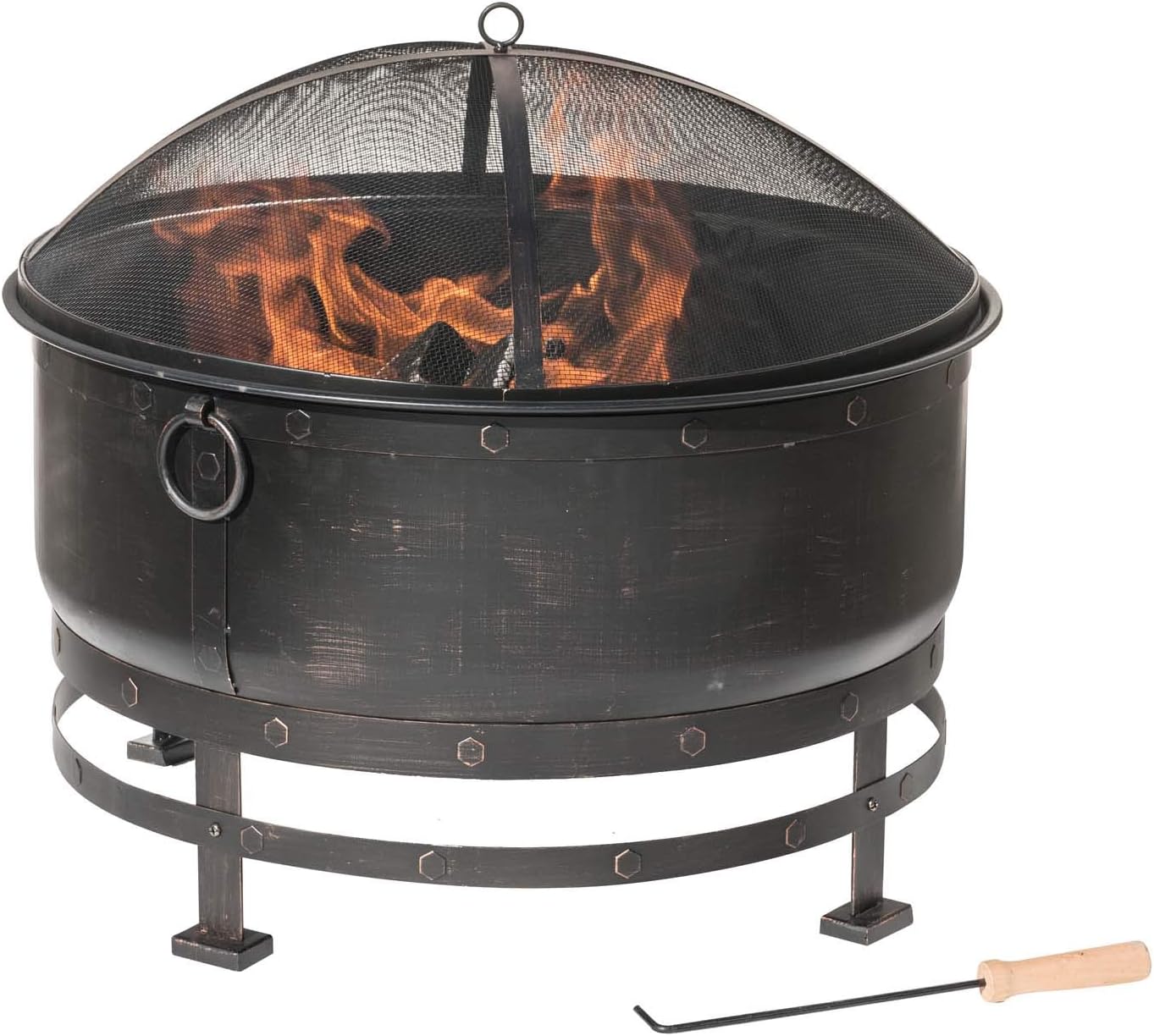 Dagan FP-1025 Cauldron Style Design Fire Pit in Bronze