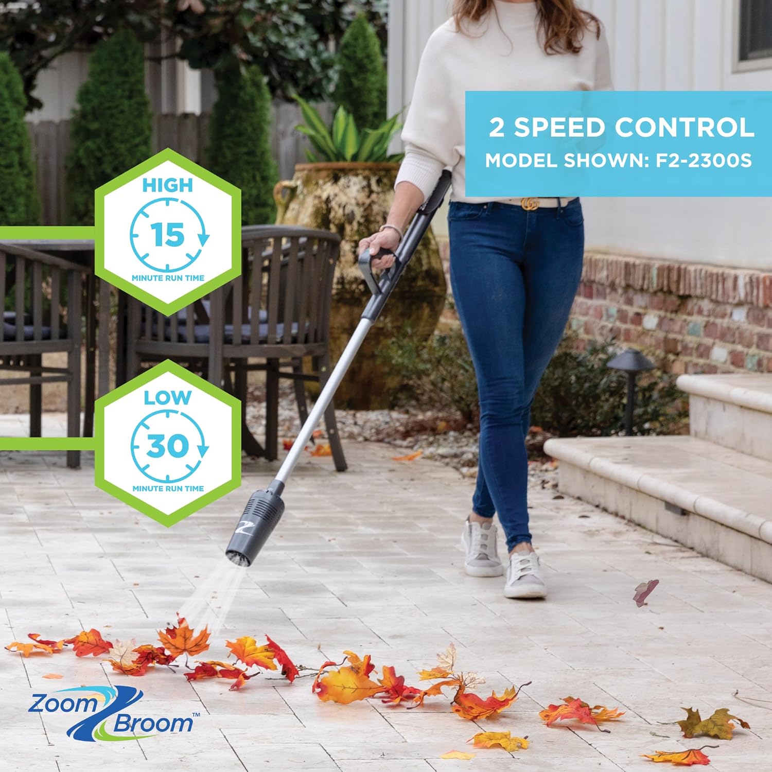 Lightweight Air Broom with Ergonomic Handle – Powerful, Controlled Airflow for Easy Debris Removal at Home, Patios, Pickleball Courts, RVs, and All Outdoor and Indoor Activities