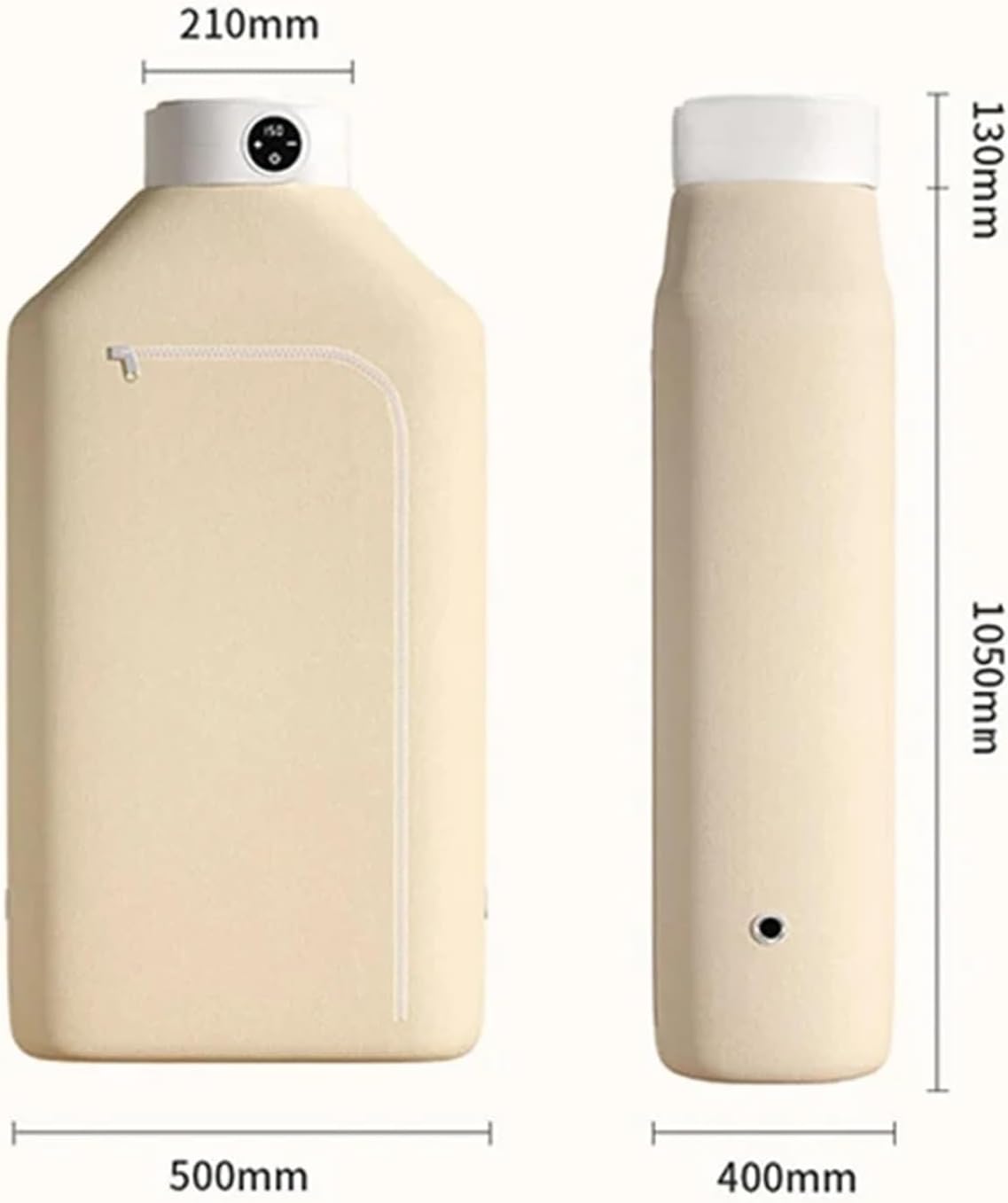 Portable Clothes Dryer, LED Digital Display Temperature Control Clothes Dryer,for Travel,Apartment(Gray)