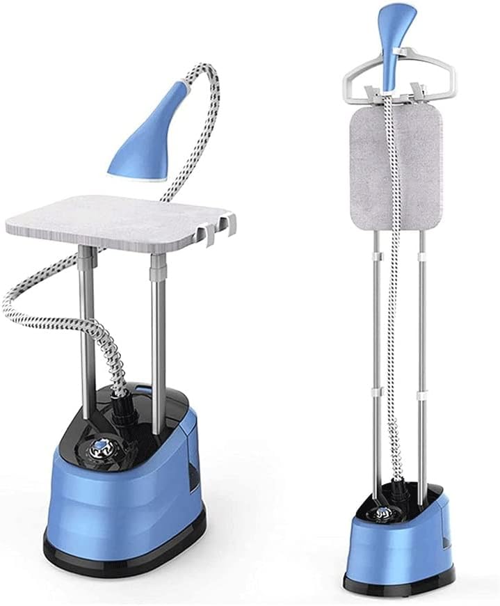 Clothes 1800W Vertical Garment Steamer,Professional Clothes Steamer for Commercial 35S Quick Wrinkle Removalwith, Handheld Clothes Steam Iron with Ironing Board (Blue)