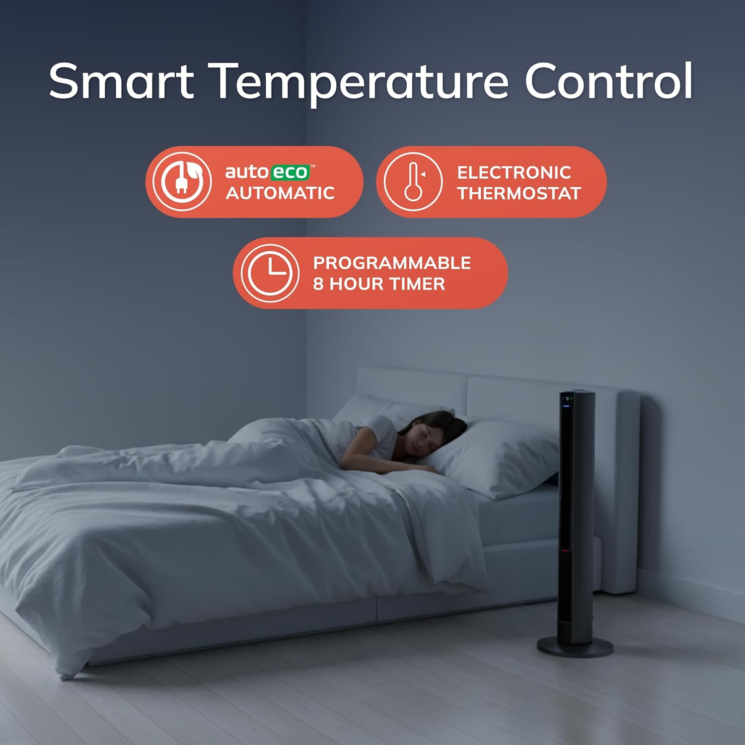 Lasko Oscillating All Season Tower Fan and Space Heater in One for Home with Adjustable Thermostat, Overheat Protection, 4 Fan Speeds, 3 Heat Settings and Remote, 42 Inches, 1500W, Gray, FH515