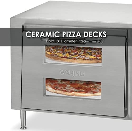 Waring Commercial Commercial Single Compartment/Double-Deck Pizza Oven, 240V-3200W