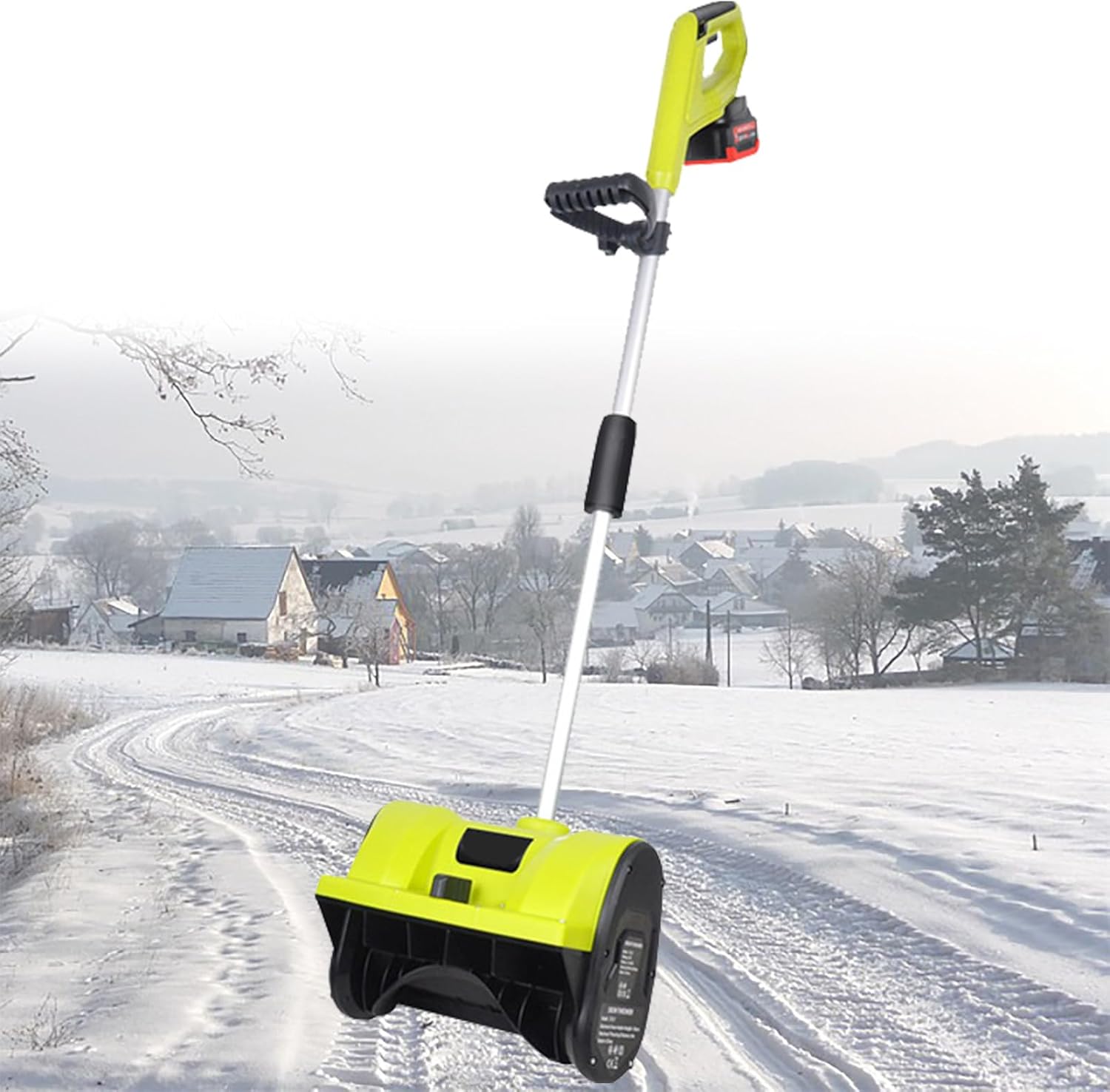 Snow Shovel, Cordless Electric Snow Shovel, with 32cm Width, 16cm Depth, 8m Throw Distance, Snow Blower Shovel, for Patio Deck Driveway(2 Battery)
