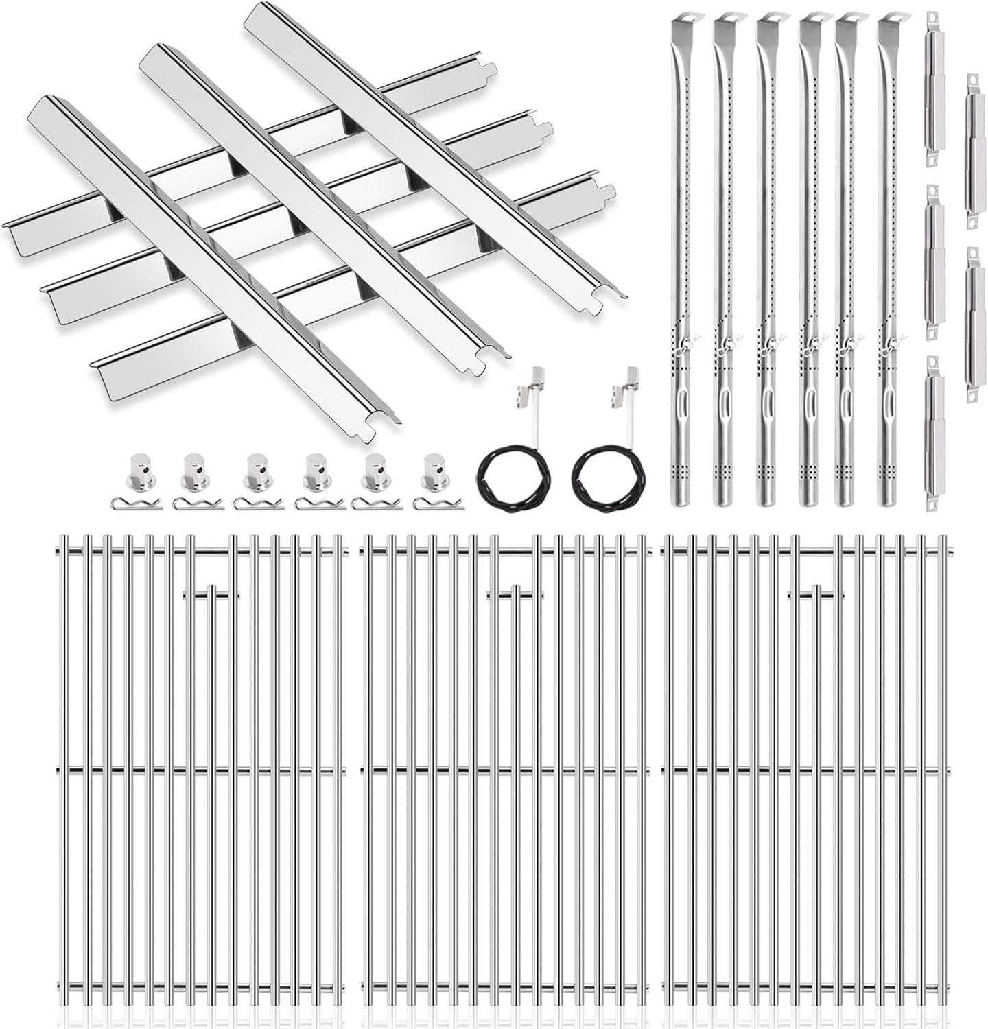 Grill Replacement Parts for Charbroil Performance 6 Burner 463229521 463229021 463228622 463259223 463284422, G426-0005-W1 Cooking Grill Grates, Heat Plates, Burners and Igniter for Charbroil 6 Burner