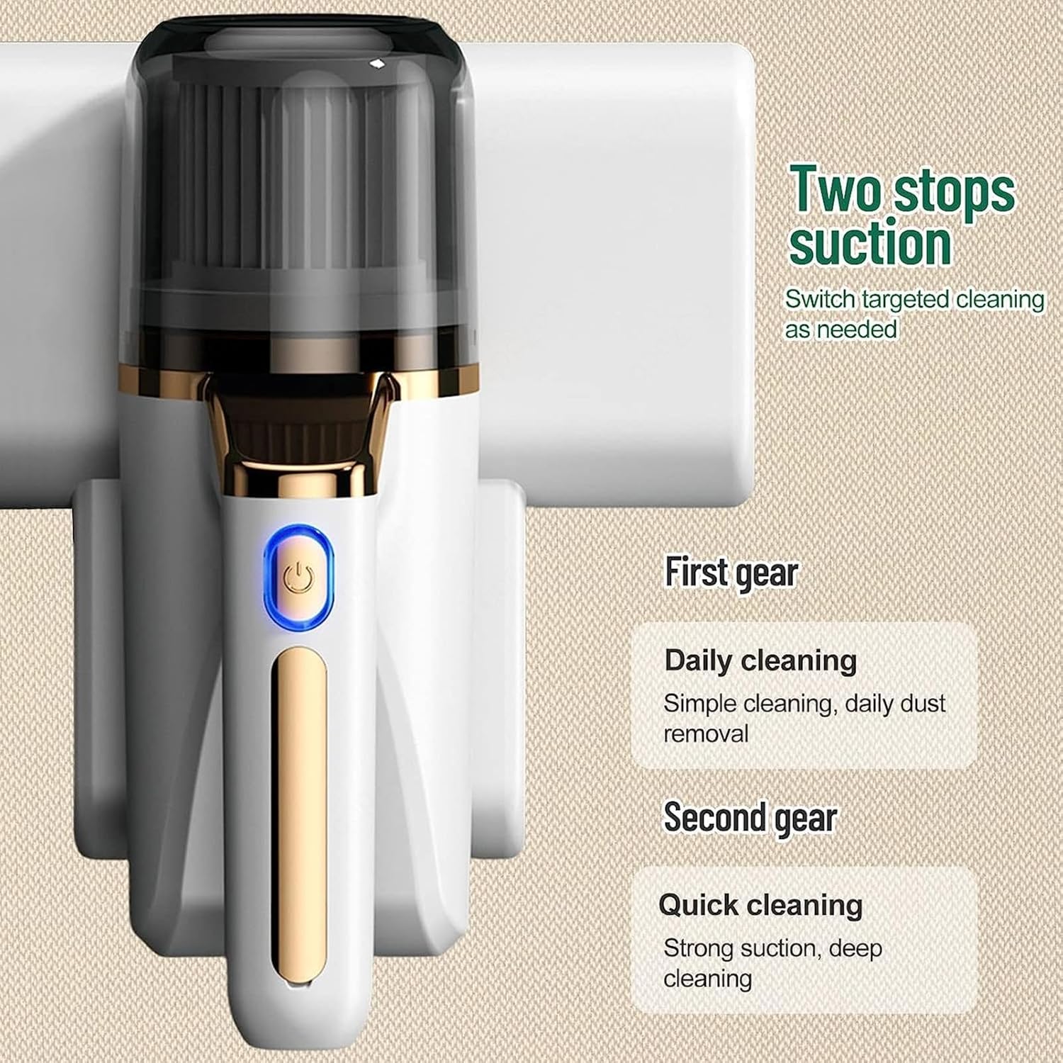 Mattress Cleaner Machine Deep Cleaner, 3-in-1 Wireless Deep Mattress Cleaner 14kpa Super Suction Sofa Vacuum Cleaner for Bed, Mattresses, Pillows, Sofa, Carpets,Green