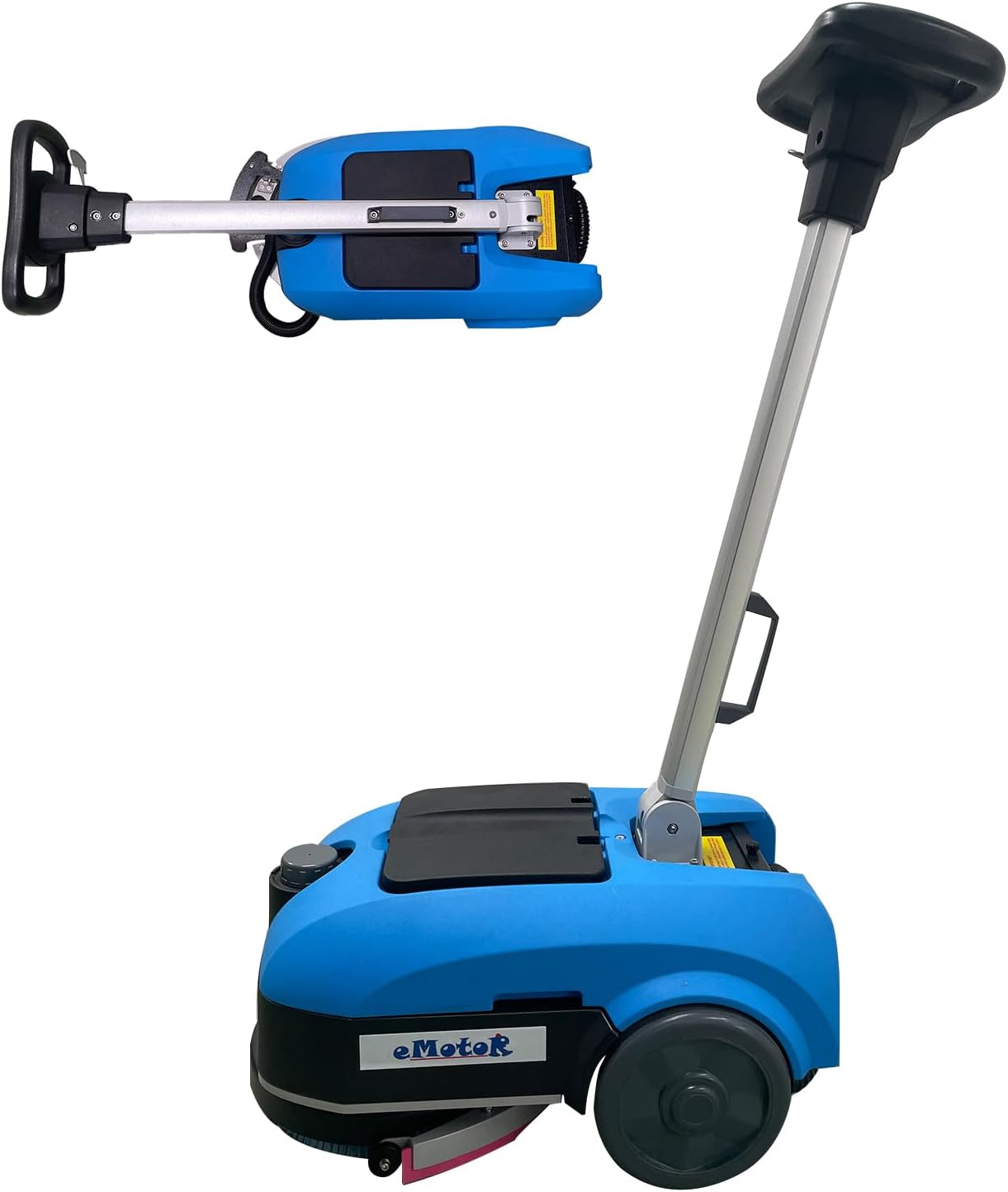 Emotor Portable Commercial Floor Scrubber Machine,Walk Behind Automatical Floor Scrubber with 360 Degree Rotation Squeegee