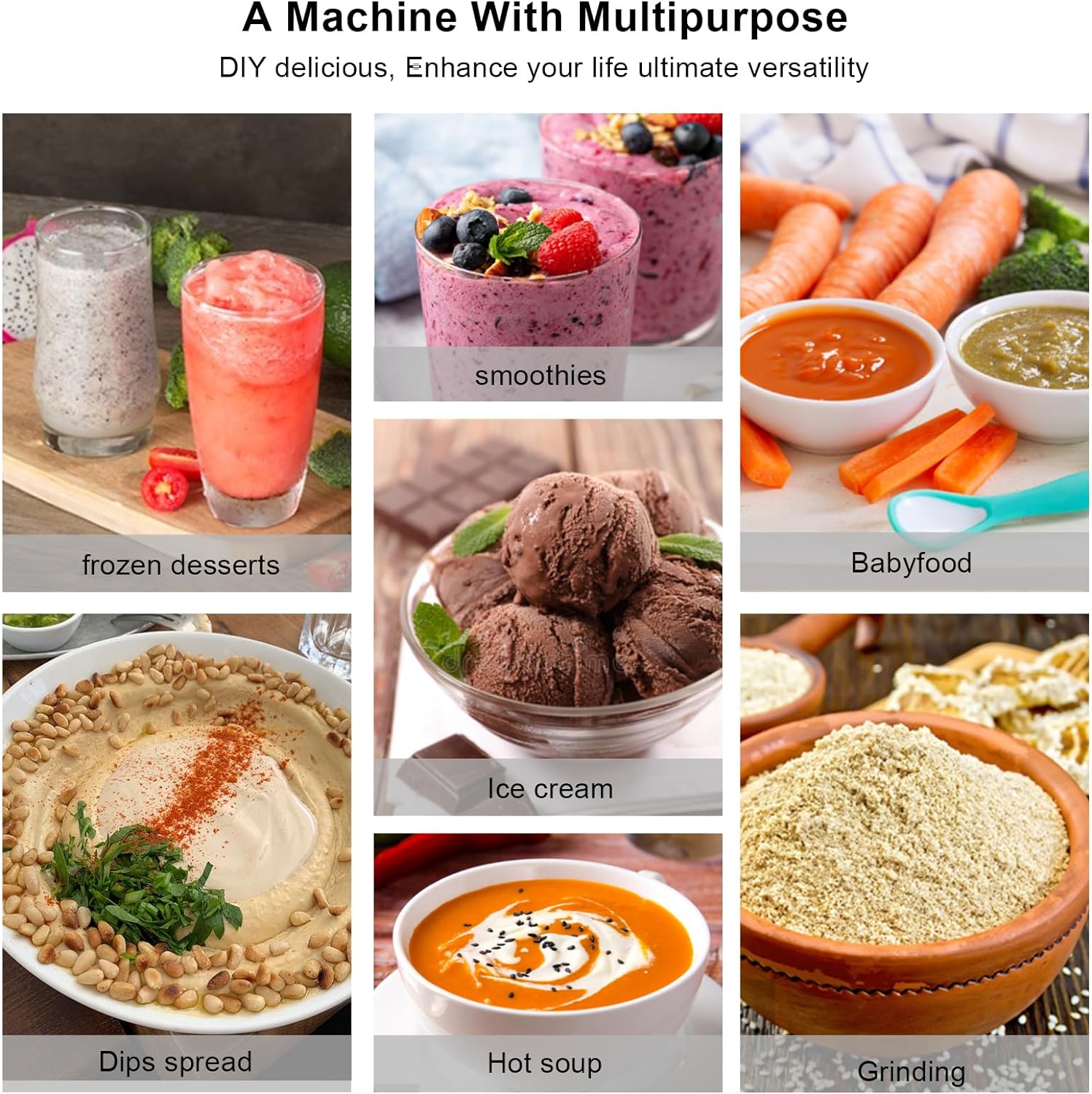 BioloMix Heavy Duty Professional Blender, Peak 2200W Commercial Grade Bar Blender With 70Oz Container For Shakes, Smoothies, Ice Crushing, Frozen Fruits, Soups, Dry Grinding (Red)