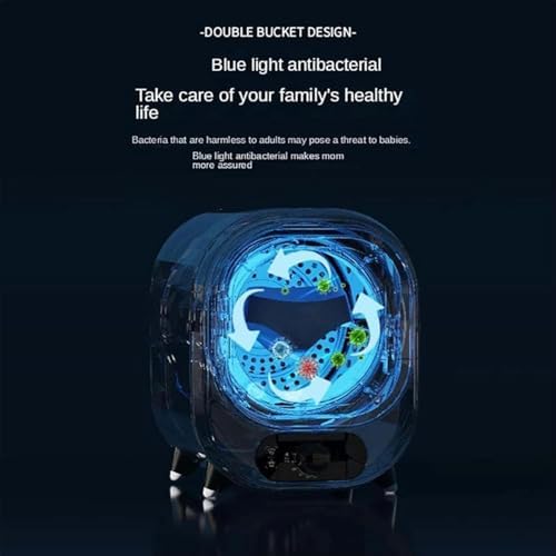 5kg Portable Tumble Dryer - Compact Wall-Mountable Vented Spin Dryer, 0.8kg Load Capacity, Stylish Blue Design - Perfect for Small Spaces & Countertop Use