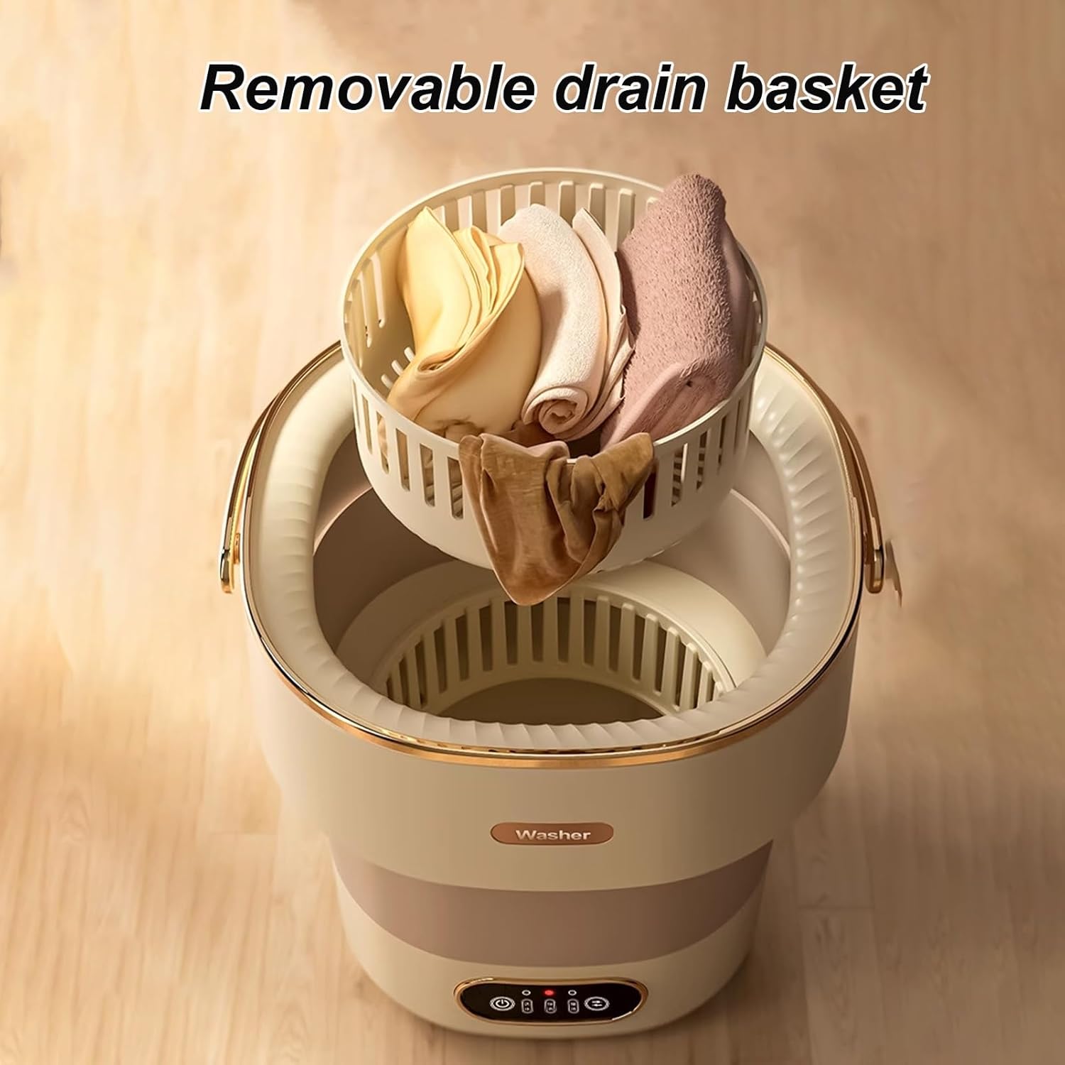 Portable Mini Washing Machine, Small Washing Machine, 19L Large Capacity Underwear Washer, for Underwear, Baby Clothes Socks and Small Items, Apartments, Dorm,RV(Black)