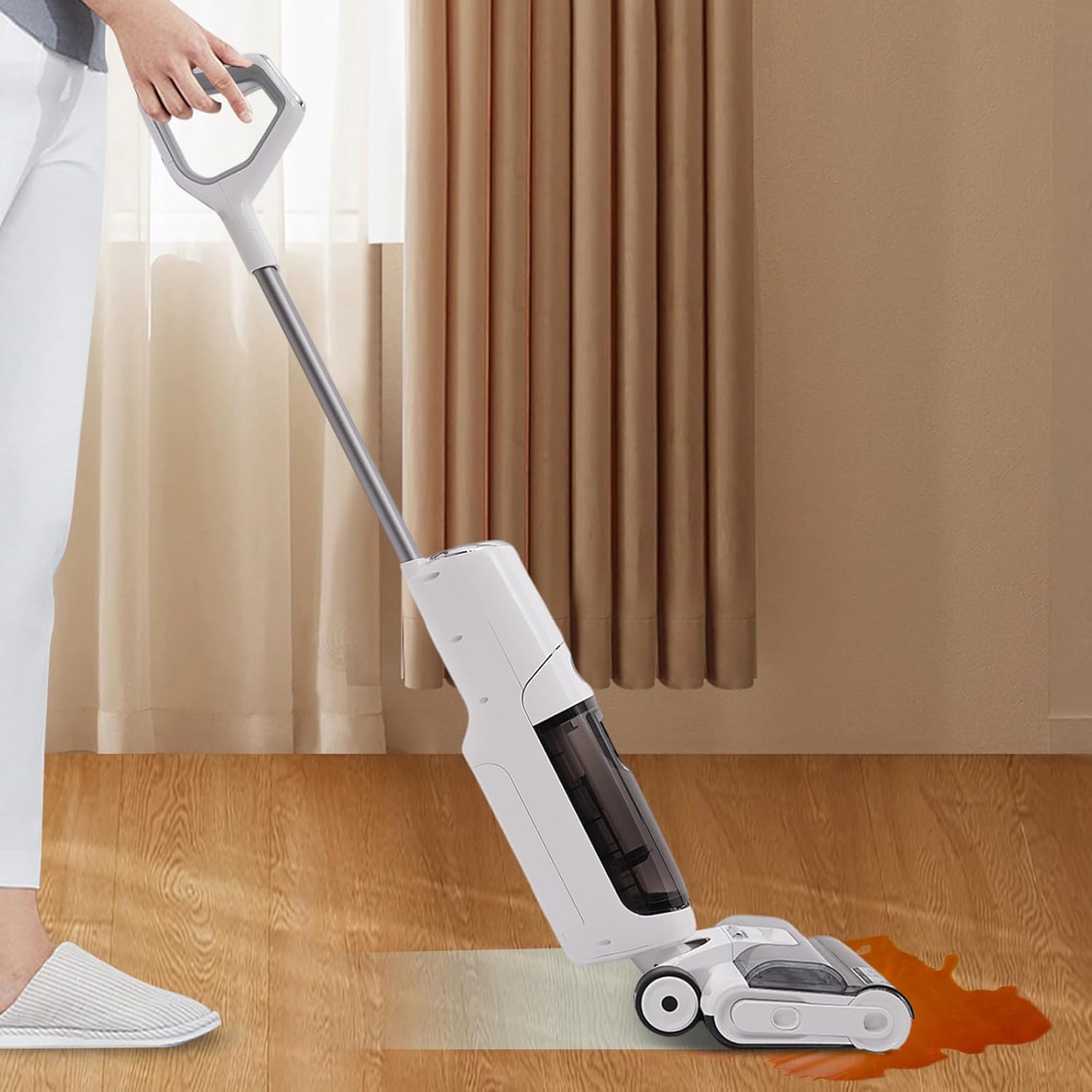 YIYIBYUS Smart Wet Dry Vacuum,Smart Wet Dry Vacuum Floor Cleaner,Cordless Vacuum and Mop One-Step Cleaning